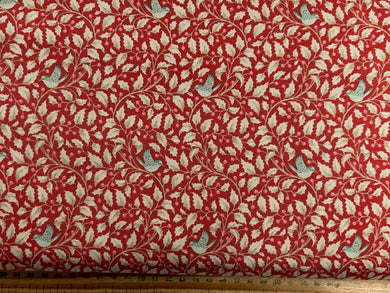 tilda merry little christmas flower floral holly red cotton fabric shack malmesbury