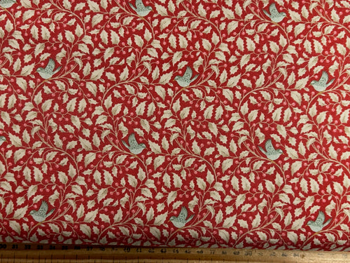 tilda merry little christmas flower floral holly red cotton fabric shack malmesbury