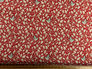 tilda merry little christmas flower floral holly red cotton fabric shack malmesbury
