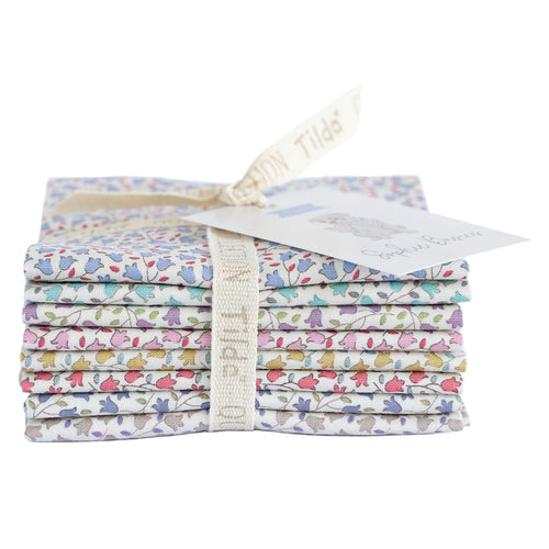 Tilda Sophie Basics Cotton Fabric Fat Eighths* Pack 8 Various Colours