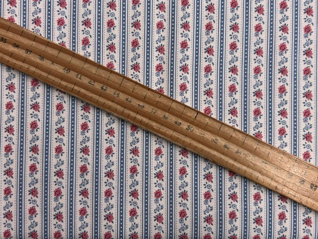 tilda village life agnes blue flower floral cotton fabric shack malmesbury
