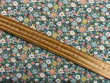tilda village life esther petrol flower floral cotton fabric shack malmesbury