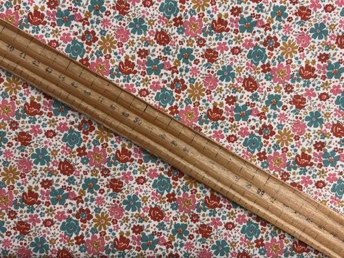 tilda village life esther warm cream flower floral cotton fabric shack malmesbury