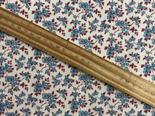 tilda village life ruth blue flower floral cotton fabric shack malmesbury