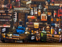 timeless treasures library apothecary witch spells potions shelves 2877 scenic cotton fabric shack malmesbury 2