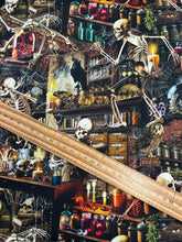 timeless treasures wicked skeleton apothecary halloween gothic horror cotton fabric shack malmesbury