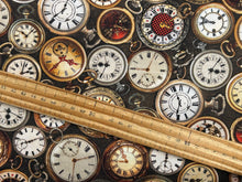 timeless treasures alice in wonderland down the rabbit hole pocket watch white rabbit cotton fabric shack malmesbury