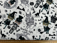 Timeless Treasures Boo Costumed Kittens Cotton Fabric by 1/4 Metre*