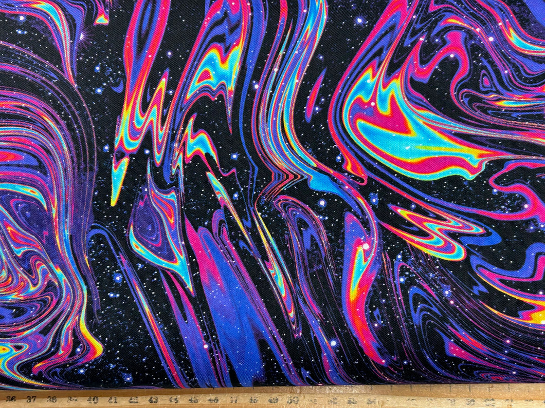 timeless treasures galaxy oilslick oil slick purple cotton fabric shack malmesbury