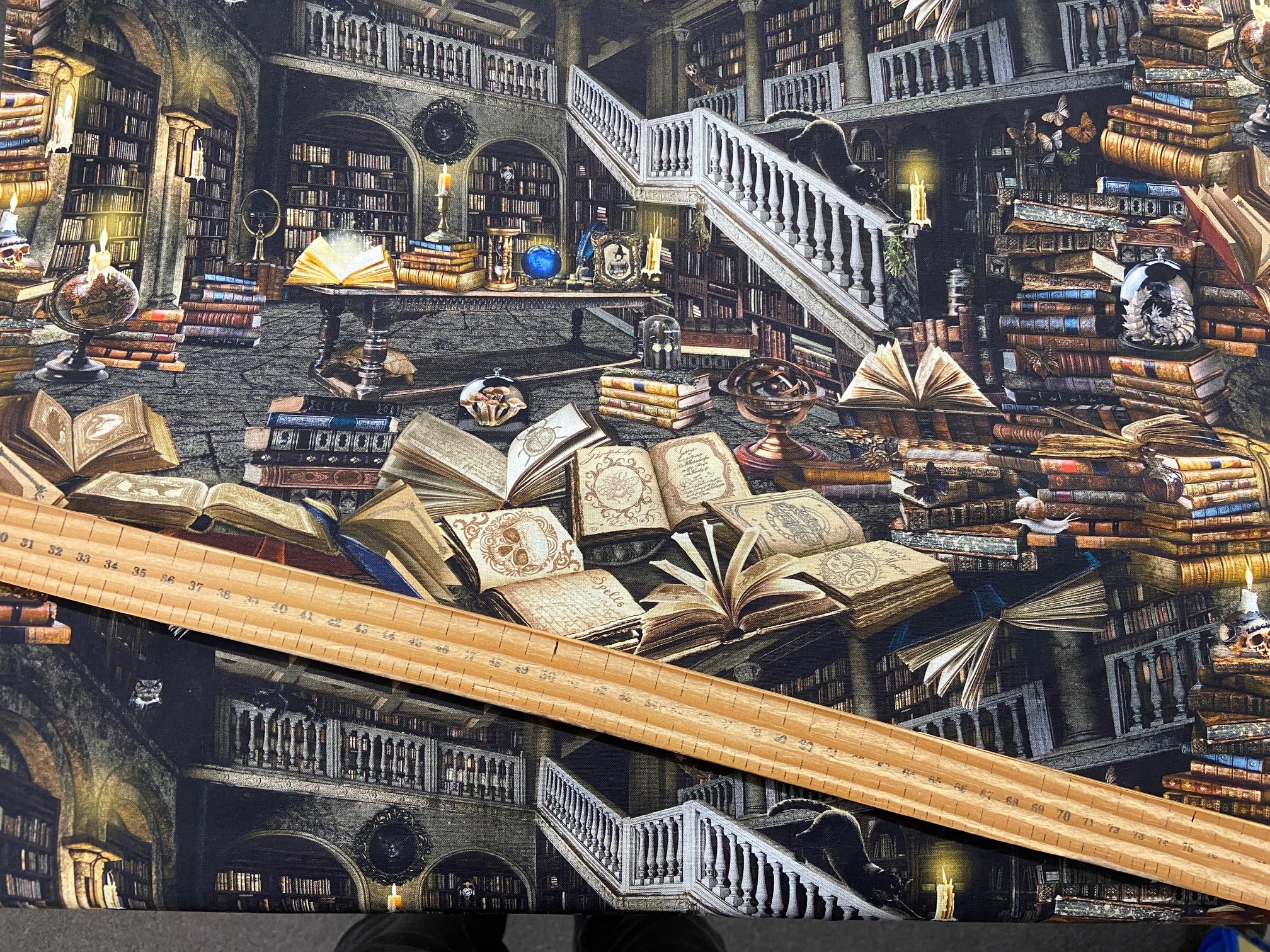 Timeless Treasures Library In the Library Scenic 2529 Cotton Fabric by ...