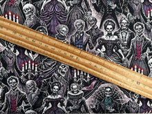 timeless treasures wicked selfie zombies prom night halloween gothic cotton fabric shack malmesbury