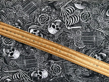 timeless treasures wicked skeleton halloween gothic horror motif black 4140 cotton fabric shack malmesbury