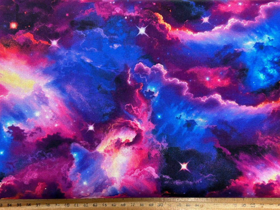 timless treasures galaxy cloudscape purple cotton fabric shack malmesbury