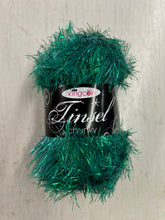 tinsel chunky king cole glittery glitter mistletoe 3472 green fabric shack malmesbury wool yarn