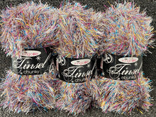 tinsel chunky king cole glittery glitter christmas argent silver multi 1781 fabric shack malmesbury wool yarn