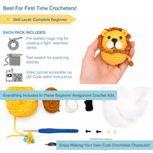 trimits beginners crochet kit amigurumi lion fabric shack malmesbury TCRK019