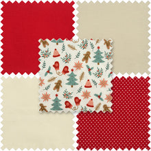 trimits christmas red white gingerbread cotton fat quarter pack fabric shack malmesbury GTC174