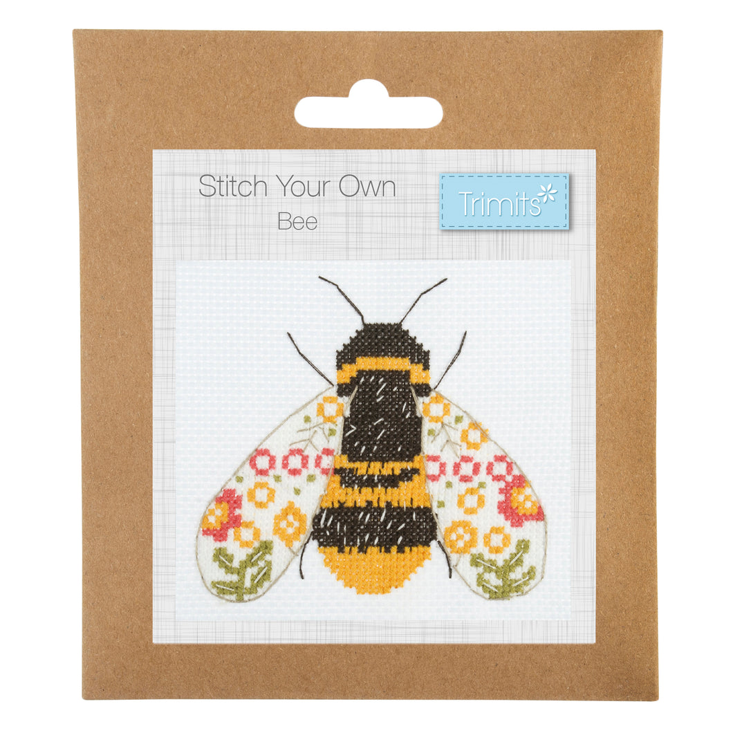 trimits counted cross stitch kit bumble bee fabric shack malmesbury