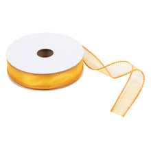 trimits premium wire edge ribbon organza trim 25mm bright gold fabric shack malmesbury TTO2525_BGLD