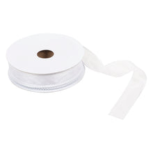 trimits premium wire edge ribbon organza trim 25mm white fabric shack malmesbury TTO2525_WHT