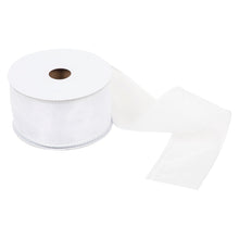 trimits premium wire edge ribbon organza trim 63mm white fabric shack malmesbury TTO2563_WHT