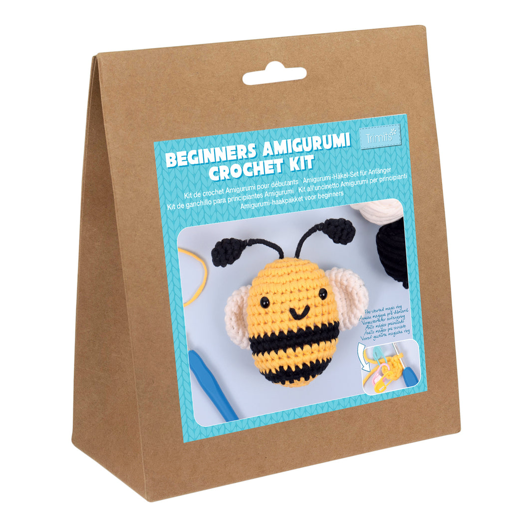 trimits beginners crochet kit amigurumi bee fabric shack malmesbury TCRK015