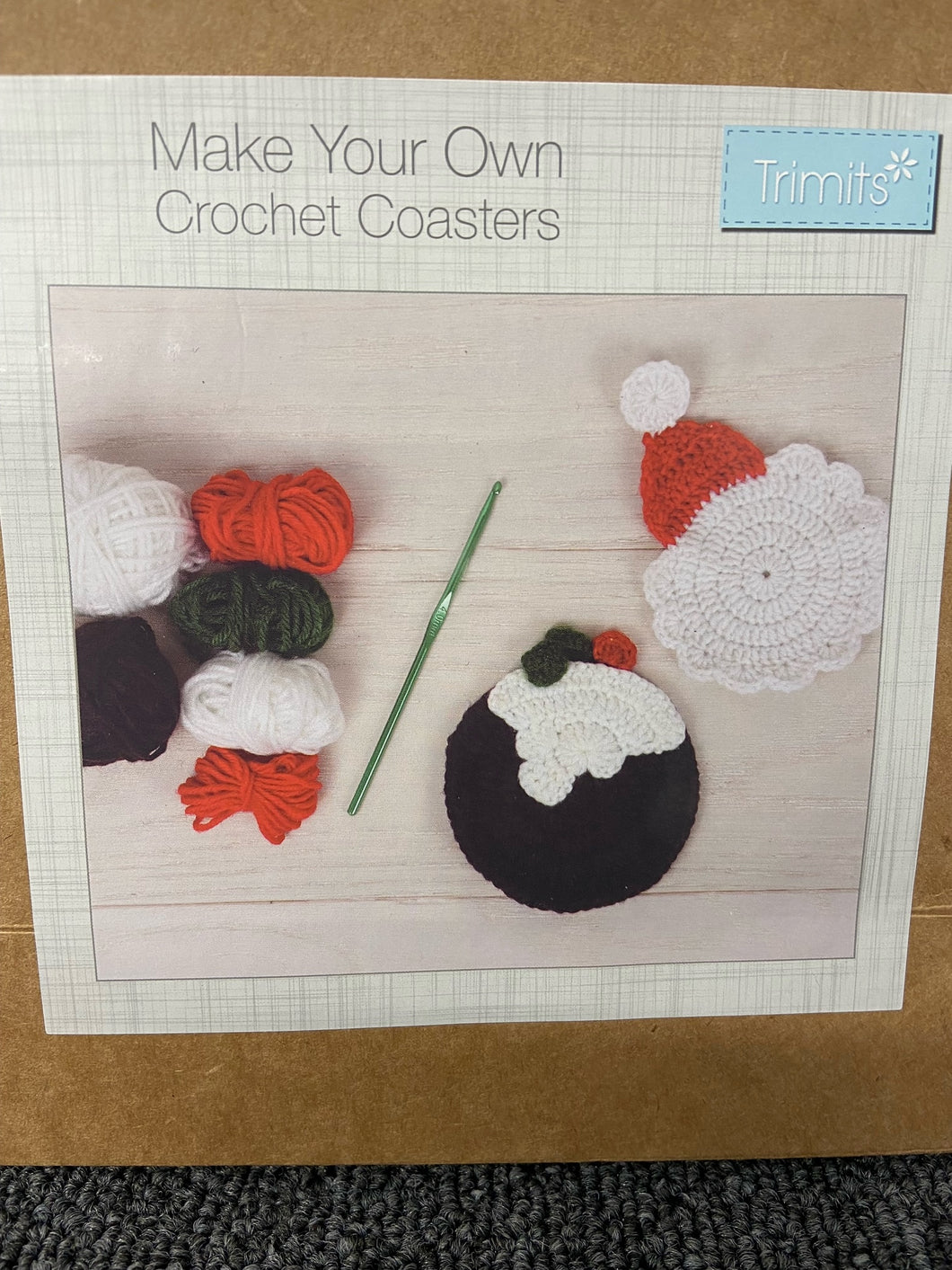 trimits christmas coaster crochet kit fabric shack malmesbury
