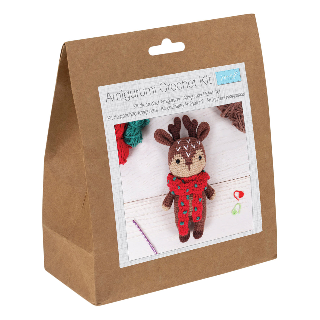 trimits crochet amigurumi christmas reindeer kit fabric shack malmesbury TCRK024