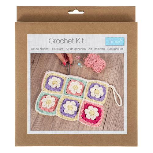 trimits crochet amigurumi crochet kit granny square zip bag fabric shack malmesbury TCRK003