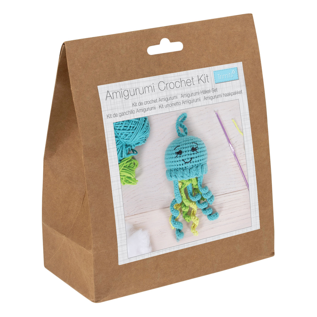 trimits crochet amigurumi crochet kit jellyfish fabric shack malmesbury TCRK007