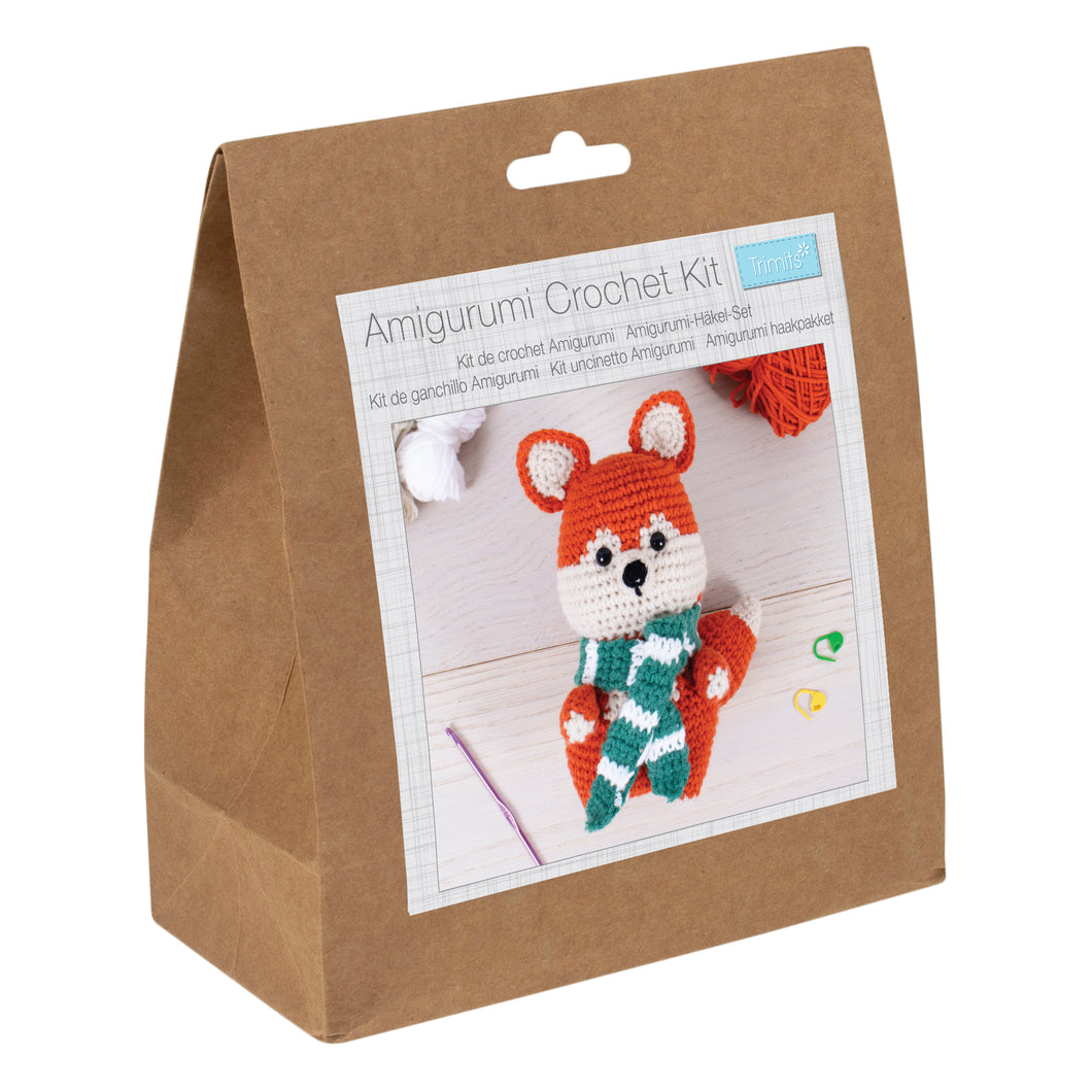 trimits crochet amigurumi fox kit fabric shack malmesbury TCRK022