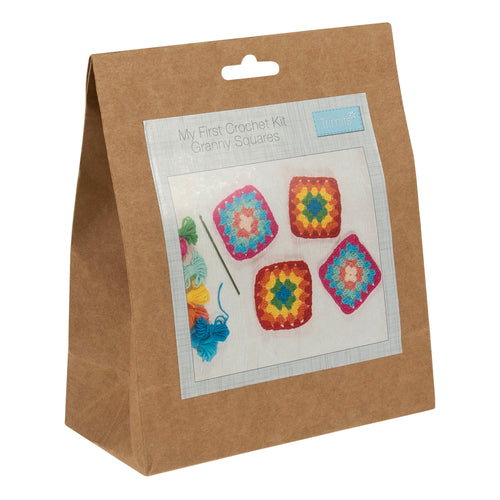 trimits crochet kit my first granny squares bright colours GCK201 fabric shack malmesbury
