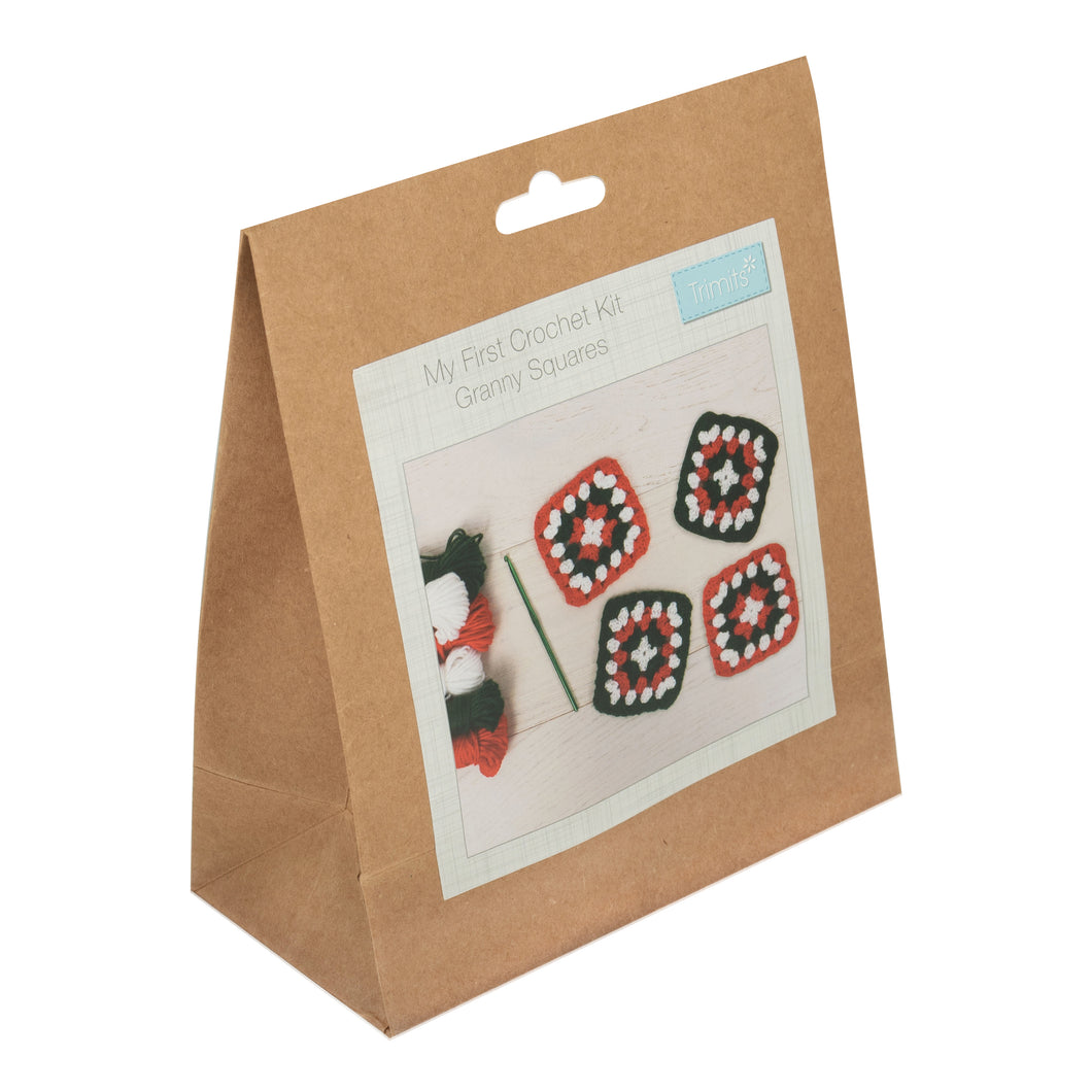 trimits crochet kit my first granny squares festive colours GCK215 fabric shack malmesbury