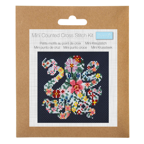 trimits crosstitch cross stitch mini octopus beginners fabric shack malmesbury GCS237