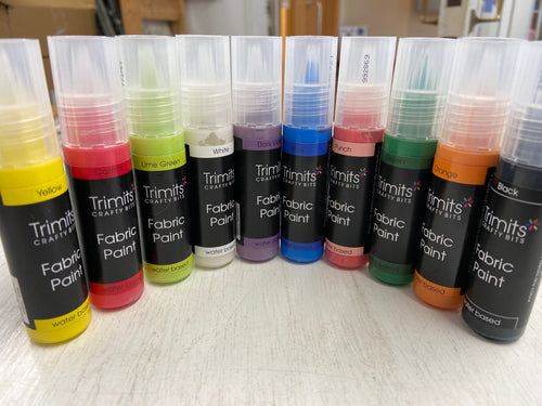 trimits fabric paint brush pen 20ml various colours fabric shack malmesbury FP20