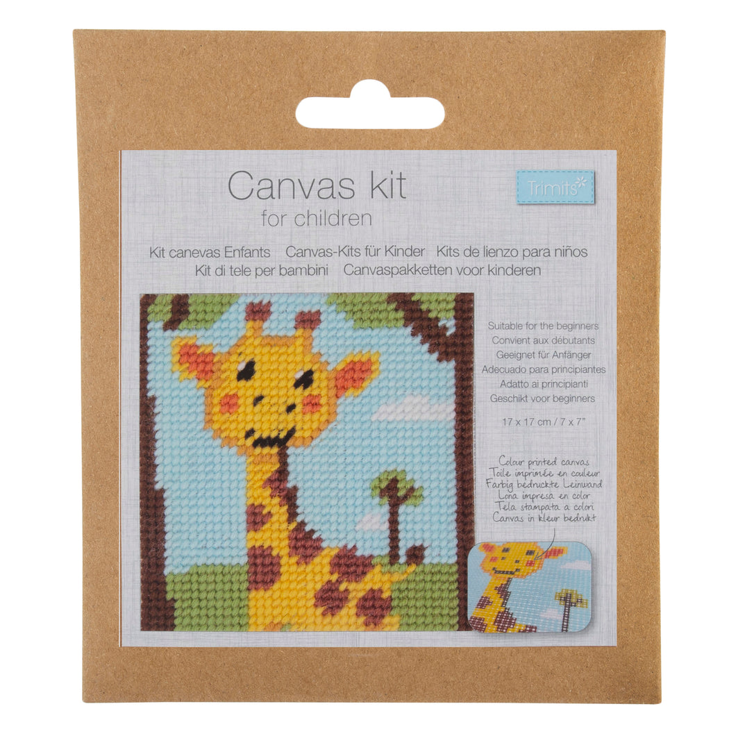 trimits half stitch tapestry giraffe needlepoint childrens sewing sew kit fabric shack malmesbury TTP0017_007