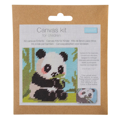 trimits half stitch tapestry panda needlepoint childrens sewing sew kit fabric shack malmesbury TTP0017_001