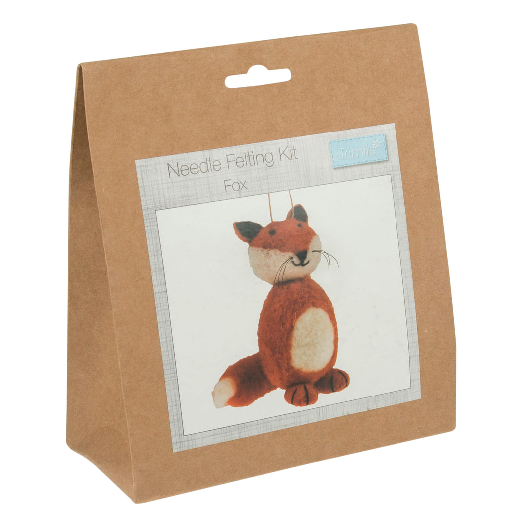 trimits needle felt felting fox beginners kit fabric shack malmesbury TCK023