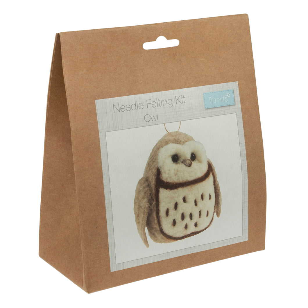 trimits needle felt felting owl beginners kit fabric shack malmesbury TCK026