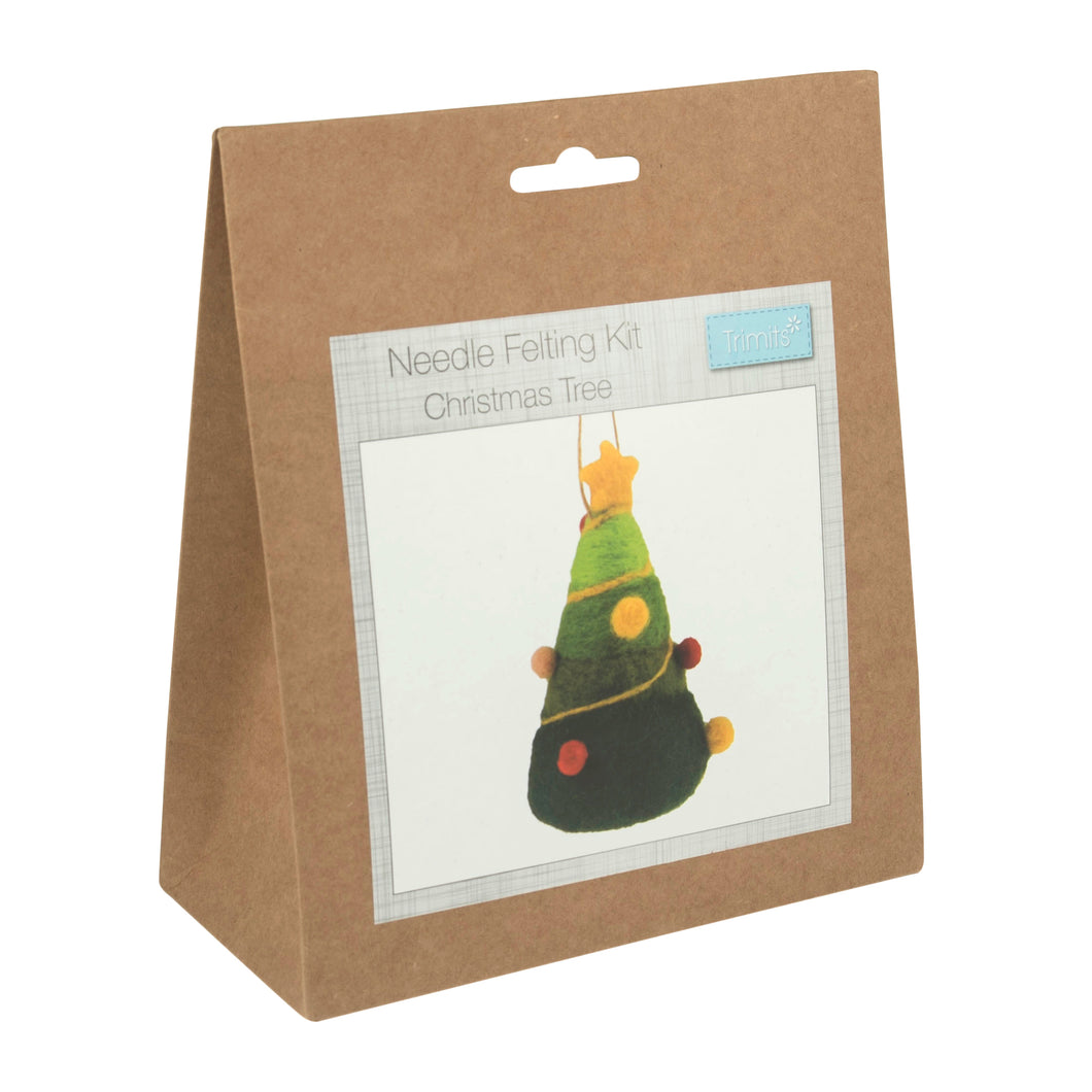 trimits needlefelt kit christmas tree christmas present gift TCK019 fabric shack malmesbury