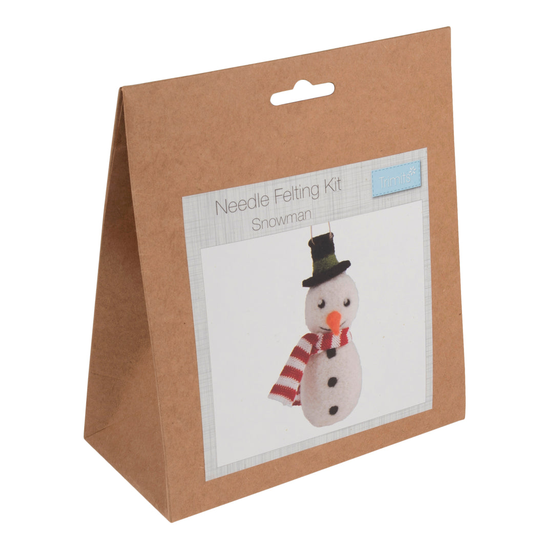 trimits needlefelt kit snowman christmas present gift TCK008 fabric shack malmesbury