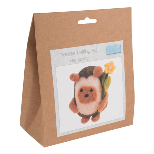 trimits needlefelt needle felt kit hedgehog TCK004 fabric shack malmesbury