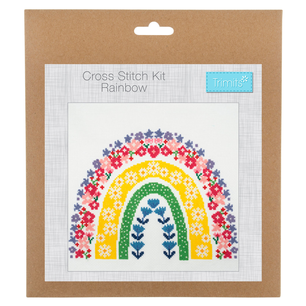 trimits rainbow large 11 count aida cross stitch crosstitch kit fabric shack malmesbury GCS97