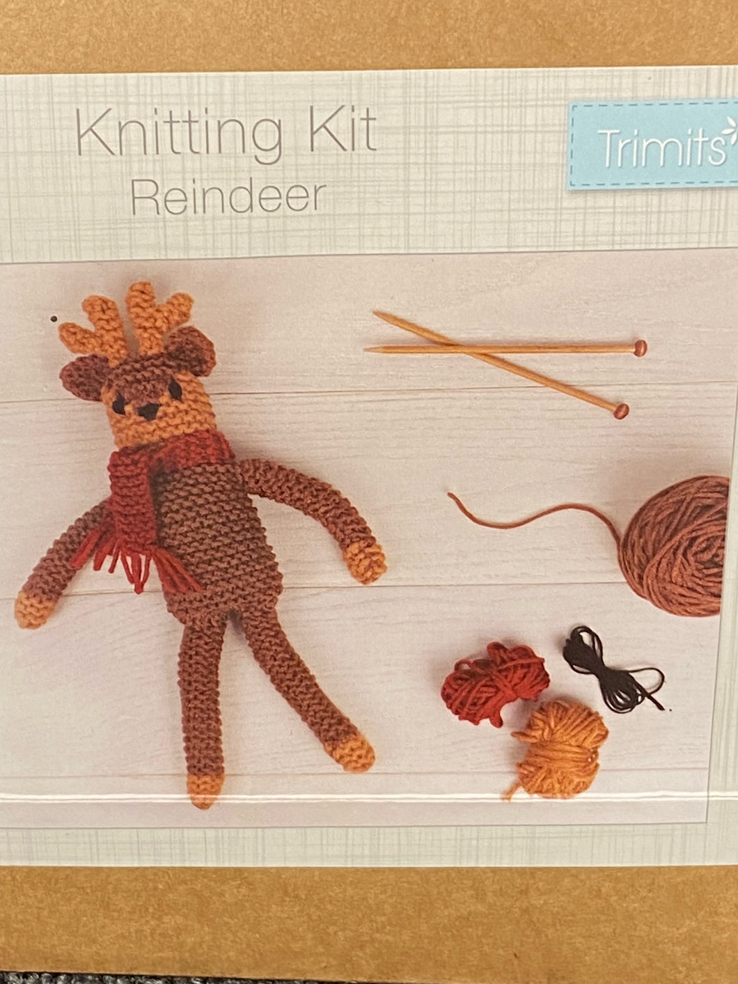 trimits reindeer christmas kit knit yarn wool fabric shack malmesbury
