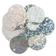 trimits sequins sequin round circle flat holographic 20mm 20mm silver fabric shack malmesbury 3521