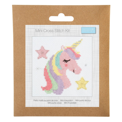 trmits mini cross stitch crosstitch kit unicorn fabric shack malmesbury GCS54