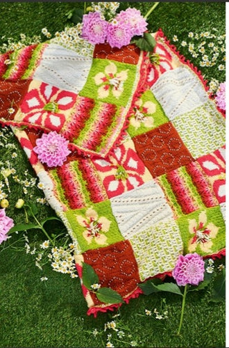 blossom and bloom cal kal stylecraft crochet along knit along double knit dk spring blanket ukhka fabric shack malmesbury