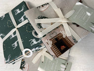 victoria louise designs cosy christmas stocking cracker tree fire mistletoe berry winter fat quarter pack 1 bundle cotton fabric shack malmesbury