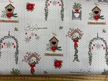victoria louise designs welcome home christmas holidays woodland garden arch birdbox organic cotton fabric shack malmesbury