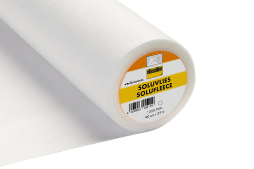 vilene vlieseline solufleece solu fleeces water soluble embroidery backer stabilizer white fabric shack malmesbury 2V321